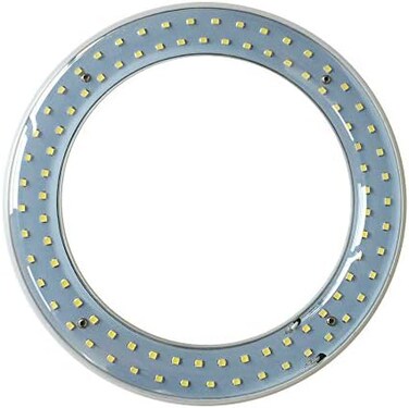 مصباح LED دائري T9 من iledlight، 8 بوصة، 1600 لومن، 13 واط، غطاء شفاف، 6000 كلفن، بديل لمصباح الفلورسنت الدائري FC8T9/CW بقوة 22 واط (يتطلب تجاوزًا للكابح).