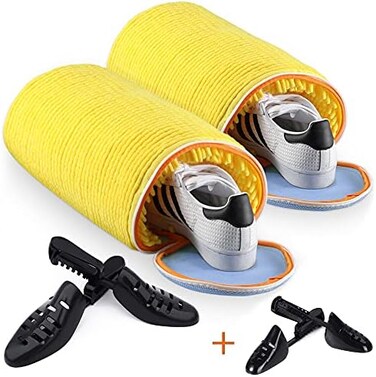 Teletrogy Shoes Laundry Bag Keep Shoes Clean, Shoe Wash Bag for Washing Machine, Reusable and Durable Zipper Shoe Washing Bag, Sneaker Tennis Shoe Cleaner Kit Include Pair of Adjustable Shoe Trees