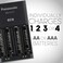 Eneloop Panasonic K-KJ75K3A4BA Advanced Battery Charger with USB Charging Port and 4AAA pro High Capacity Rechargeable Batteries