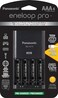 Eneloop Panasonic K-KJ75K3A4BA Advanced Battery Charger with USB Charging Port and 4AAA pro High Capacity Rechargeable Batteries