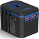 Ceptics International Power Adapter, World Travel Usb-C Qc 3.0 With Pd Plug Adaptor Kit - 3 Usb Ports Wall Charger Type I C G A Outlets 110V 220V A/C - 5V D/C - Eu Euro Us Uk - All In One, UP-10KU