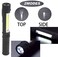 WUTL COB LED Work Flashlight with Magnetic Base and Clip Multi-Function Pocket Pen Light Inspection Work Light, 4 PCS