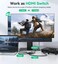 موزع HDMI من GANA بدقة 4K - موزع HDMI ثنائي الاتجاه مصنوع من الألومنيوم، موزع HDMI ثنائي المدخلات ومخرج واحد، يدعم دقة 4K عالية الوضوح بمعدل 60 هرتز لأجهزة تشغيل Blu-ray و Fire Stick و Xbox (شاشة واحد