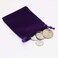 HRX Package Small Velvet Jewelry Bags with Drawstring, 20pcs Velvet Cloth Gift Pouches Purple (2.8 X 3.6 inches