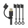 Cozy [4-Pack] USB Caps/Covers for USB A Cables with Dust Protection, Protects During Travel, Portable, Designed (USB A Black