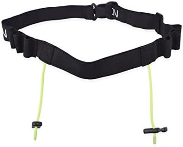 Velochampion Triathlon Running Belt: Elastic, Comfortable and Clip-Fastened. Adjustable Waist for Marathons and Racing (Gel Run Belt, 1