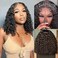 ISEE Hair 150% Density Brazilian Deep Wave Lace Front Wig Glueless Lace Front Human Hair Wigs For Women Black Pre Plucked Unprocessed 8A Virgin Brazilian Hair Wig (14'13x4 Lace Front Wig