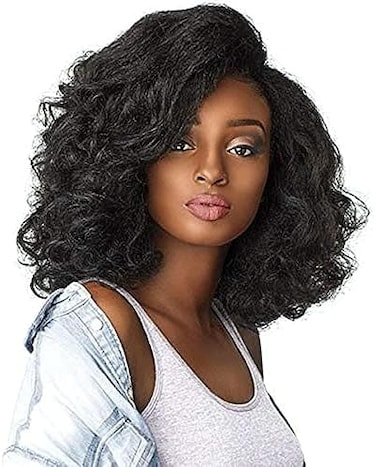 Sensationnel Curls KinksCO All Curl Types From 3B-4C Instant Weave 1/2 Half Wig - IW BOSS LADY (1B [Off Black]
