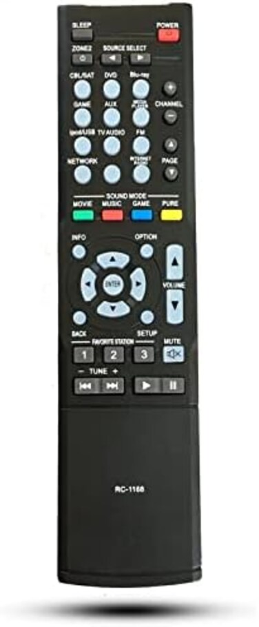 uehba New RC-1168 Replaced AV Remote Control Fit for Denon AVR-S710W AVR-X1100W AVR-S500BT AVR-X510BT AVR-S700W AVR-X2100W AVR-1613 AV A/V Home Theater Receiver System