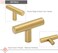 LONTAN 12 Pack Gold Drawer Knobs for Dresser Kitchen Cabinet Knobs LH201GD Gold Hardware for Cabinets Brushed Brass T Bar Knobs with 2 Inch Overall Length