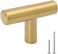 LONTAN 12 Pack Gold Drawer Knobs for Dresser Kitchen Cabinet Knobs LH201GD Gold Hardware for Cabinets Brushed Brass T Bar Knobs with 2 Inch Overall Length