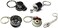GT//Rotors Five Piece Auto Parts Keychains - Turbo, Six Speed Manual Gearbox Stick Shift, Wheel, Red Brake Rotor, Mini Wrench