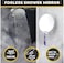 HONEYBULL Shower Mirror Fogless for Shaving - with Suction, Razor HolderSwivel, Small Mirror, Accessories, Bathroom Holds Razors (White