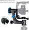 رأس حامل ثلاثي القوائم SIRUI PH-10 Gimbal خفيف الوزن واحترافي مصنوع من ألياف الكربون، رأس Gimbal بانورامي بزاوية 360 درجة مع لوحة تحرير سريع قياسية Arca-Swiss مقاس 1/4 بوصة لكاميرات DSLR، أقصى حمولة ت