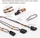 Comidox 2Pcs Natural Black Tourmaline Stone Pillar Pendant Necklace Tourmaline Amulet Natural Free Form Crystal Healing Pendant, Stone, Tourmaline