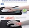 Gimars Large Smooth Superfine Fibre Memory Foam Ergonomic Mouse Pad Wrist Rest Support - Mousepad with Nonslip Base for Laptop, Computer, GamingOffice - Comfortable for Easy TypingPain Relief