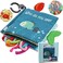 Bebe Mondo Sea Animal Non-Toxic Fabric Cloth Book with Tails (Fishy TailsShark Tails, Soft Activity, Crinkle Books and Toys for Early Education for Babies, Infants, Toddlers and Kids with Teether