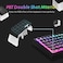 Womier Pudding Keycaps, PBT Keycaps 165 Keys Set, Custom Keycap Set, Shine Through OEM Profile, Universal Compatibility for 100%, 75%, 65%, 60% Mechanical Keyboards - Black
