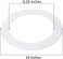 HARRRRD 10 Pack Extra Wide White Goof Trim Ring for 8 and 10 Inch, 10 Inch Outer Diameter, 6.25 Inch Inner Diameter, Recessed Can Down LED Light Lighting