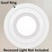 HARRRRD 10 Pack Extra Wide White Goof Trim Ring for 8 and 10 Inch, 10 Inch Outer Diameter, 6.25 Inch Inner Diameter, Recessed Can Down LED Light Lighting
