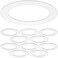 HARRRRD 10 Pack Extra Wide White Goof Trim Ring for 8 and 10 Inch, 10 Inch Outer Diameter, 6.25 Inch Inner Diameter, Recessed Can Down LED Light Lighting