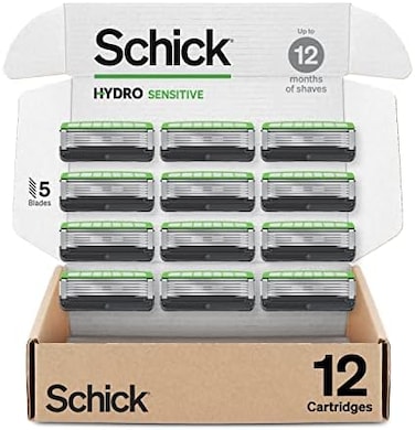 Schick Hydro Sensitive RefillsRazor For Men, Men&rsquo;S Refills, 12 Count
