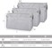 Vercord Expandable Nylon Handbag Purse Organizer Insert Liner Shaper Bag In Bag Beige Grey Large