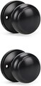 KNOBWELL 2 Pack Black Closet Door Knobs Dummy Door Knob, Individual Dummy Door Knob Single Side, Matte Black Interior Door Knobs, Easy Installation
