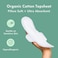 Rael Pads for Women, Organic Cotton Cover - Period Pads with Wings, Feminine Care, Sanitary Napkins, Light Absorbency, Unscented, Ultra Thin (Petite, 28 Count
