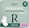 Rael Pads for Women, Organic Cotton Cover - Period Pads with Wings, Feminine Care, Sanitary Napkins, Light Absorbency, Unscented, Ultra Thin (Petite, 28 Count
