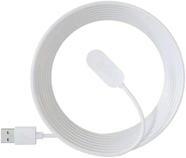 Arlo Indoor Magnetic Charging Cable - Arlo Certified Accessory - 8 ft, Works with Arlo Pro 5S 2K, Pro 4, Pro 3, Pro 4 XL, Ultra 2, Ultra, Ultra 2 XL, Go 2 and Floodlight Cameras, White - VMA5000C