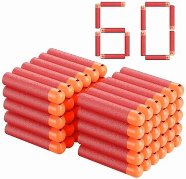 عبوة إعادة تعبئة سهام ميجا من JTS، 60 قطعة، لسلسلة N-Strike Mega