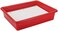 صينية تخزين مسطحة بحجم الرسائل من ستوركس - صندوق منظم للفصول الدراسية والمكاتب والمنازل، أحمر، عبوة من 5 قطع (62518U05C، 10 × 13 × 3 بوصات)