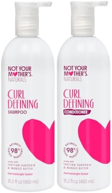 Not Your Mother's Naturals Curl Defining Shampoo and Conditioner Sets - 2 Pack - 98% Naturally Derived Ingredients, Sulfate-Free ShampooConditioner for All Hair Types (GardeniaMango Butter