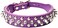 Aolove Mushrooms Spiked Rivet Studded Adjustable Microfiber Leather Pet Collars for Cats Puppy Dogs (10.6"-13" Neck, Purple