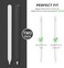 غطاء حماية AHASTYLE لقلم Apple Pencil من الجيل الثاني، قلم Apple Pencil Pro (2024)، غطاء سيليكون فائق النحافة متوافق مع الشحن المغناطيسي والنقر المزدوج (أسود/أبيض)