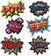 Qingxii Decorr Charm 12pcs Assorted Pow Bam Wow Letter/Alphabet Sewing on/Iron on Embroidered Patches Clothes Dress Hat Pants Shoes Curtain Sewing Decorating DIY Craft Embarrassment Applique Patches