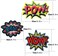 Qingxii Decorr Charm 12pcs Assorted Pow Bam Wow Letter/Alphabet Sewing on/Iron on Embroidered Patches Clothes Dress Hat Pants Shoes Curtain Sewing Decorating DIY Craft Embarrassment Applique Patches