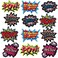 Qingxii Decorr Charm 12pcs Assorted Pow Bam Wow Letter/Alphabet Sewing on/Iron on Embroidered Patches Clothes Dress Hat Pants Shoes Curtain Sewing Decorating DIY Craft Embarrassment Applique Patches