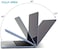 جراب IBENZER لجهاز MacBook Air مقاس 13 بوصة، إصدار 2020 و2019 و2018 الجديد A2179 A1932، جراب صلب مع غطاء لوحة مفاتيح لجهاز Apple Mac Air 13 Retina المزود ببصمة Touch ID، لون أزرق هادئ، MMA-T13SRL1