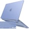 جراب IBENZER لجهاز MacBook Air مقاس 13 بوصة، إصدار 2020 و2019 و2018 الجديد A2179 A1932، جراب صلب مع غطاء لوحة مفاتيح لجهاز Apple Mac Air 13 Retina المزود ببصمة Touch ID، لون أزرق هادئ، MMA-T13SRL1