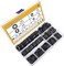 Sutemribor Nylon Flat Washer Assortment Set 600 pcs, 9 Sizes - M2 M2.5 M3 M4 M5 M6 M8 M10 M12, Black