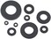 Sutemribor Nylon Flat Washer Assortment Set 600 pcs, 9 Sizes - M2 M2.5 M3 M4 M5 M6 M8 M10 M12, Black