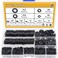 Sutemribor Nylon Flat Washer Assortment Set 600 pcs, 9 Sizes - M2 M2.5 M3 M4 M5 M6 M8 M10 M12, Black