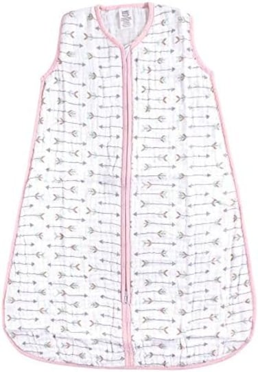 Luvable Friends Unisex Baby Sleeveless Muslin Cotton Sleeping Bag, Sack, Blanket, Girl Arrows Muslin, 18-24 Months