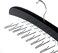 SunTrade Wooden Tie Hanger,24 Tie Organizer Rack Hanger Holder Hook (Black, 24 Hooks