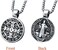 enhong Men's St Benedict Exorcism Pendant Necklace Stainless Steel Catholic Roman Cross Demon Protection Ghost Hunter Silver