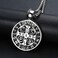 enhong Men's St Benedict Exorcism Pendant Necklace Stainless Steel Catholic Roman Cross Demon Protection Ghost Hunter Silver