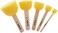 NAKLEO 5 PCs Foam Stencil Stippling Brush // Sponge Stippler // Wooden Handle // Paint // Craft // Stenciling