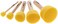 NAKLEO 5 PCs Foam Stencil Stippling Brush // Sponge Stippler // Wooden Handle // Paint // Craft // Stenciling